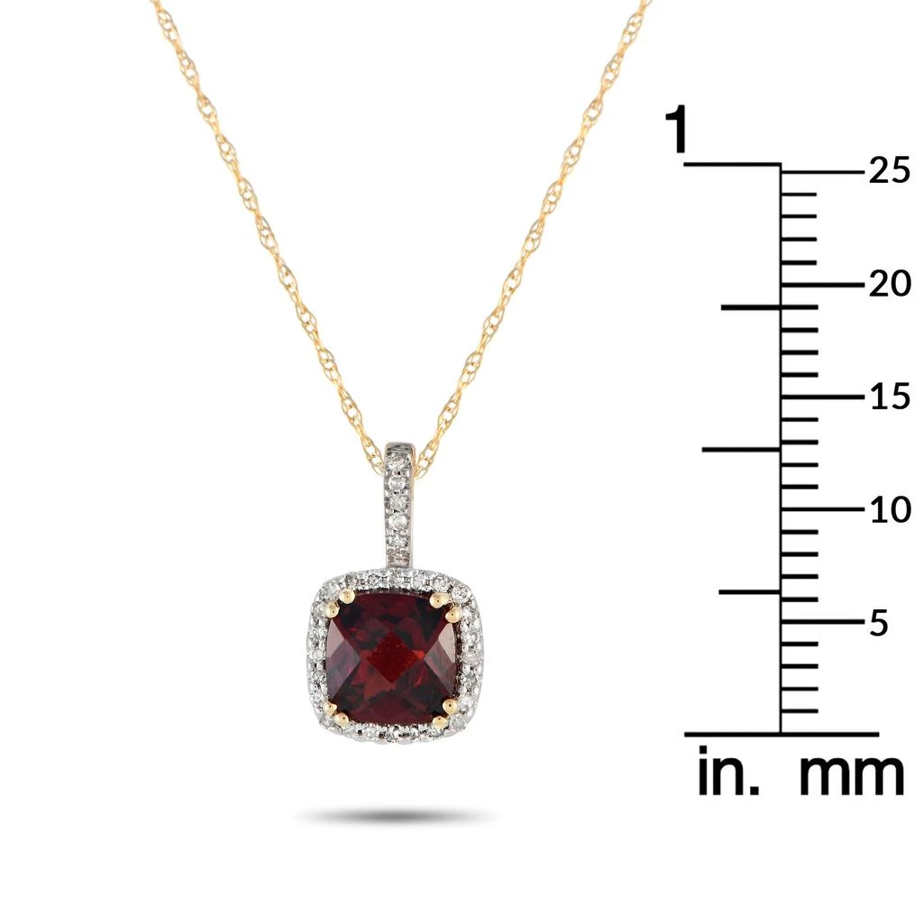 商品LB Exclusive|14K Yellow Gold 0.09ct Diamond and Garnet Pendant Necklace PD4-16269WGA,价格¥1946,第4张图片详细描述