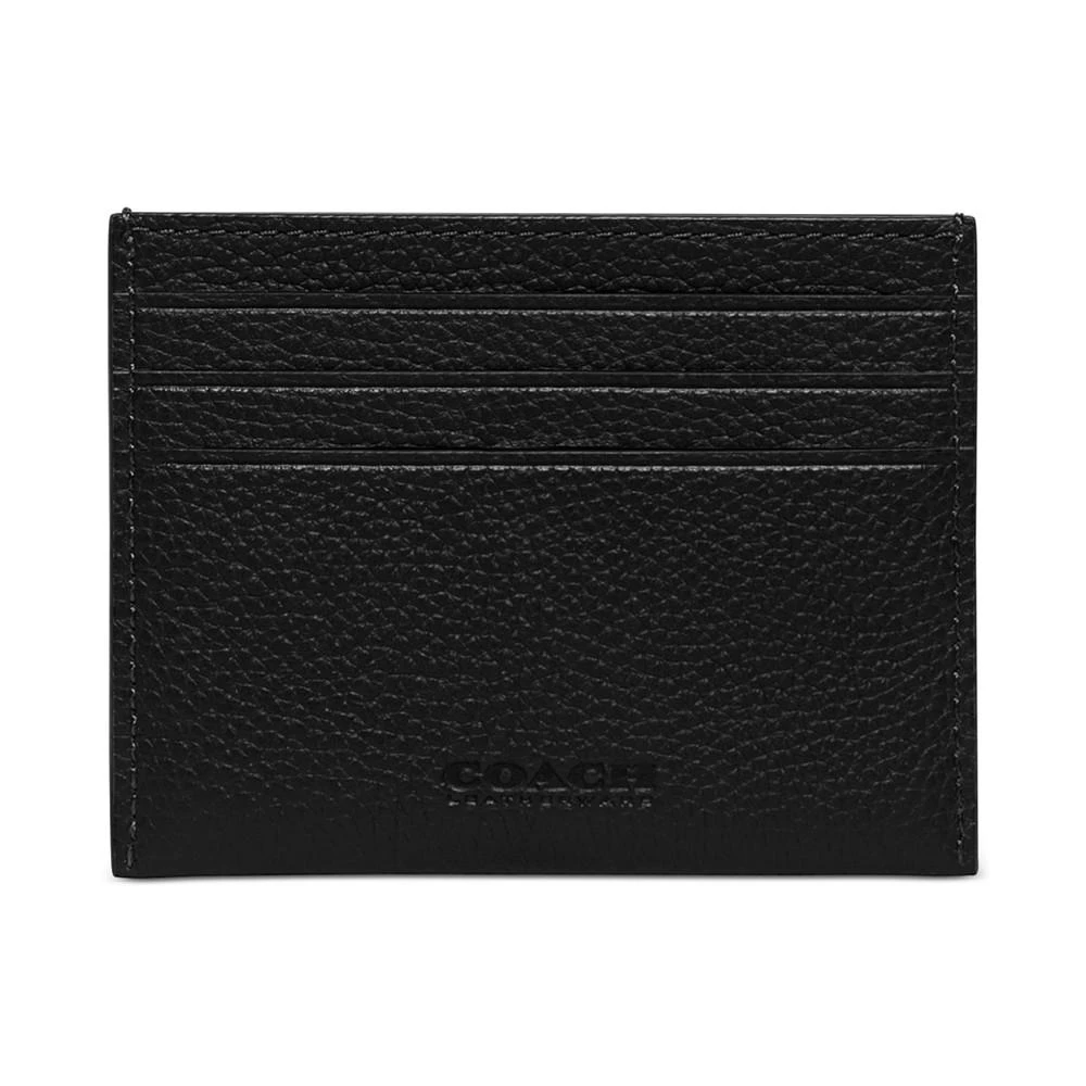 商品Coach|Pebble Leather Flat Card Case,价格¥565,第2张图片详细描述