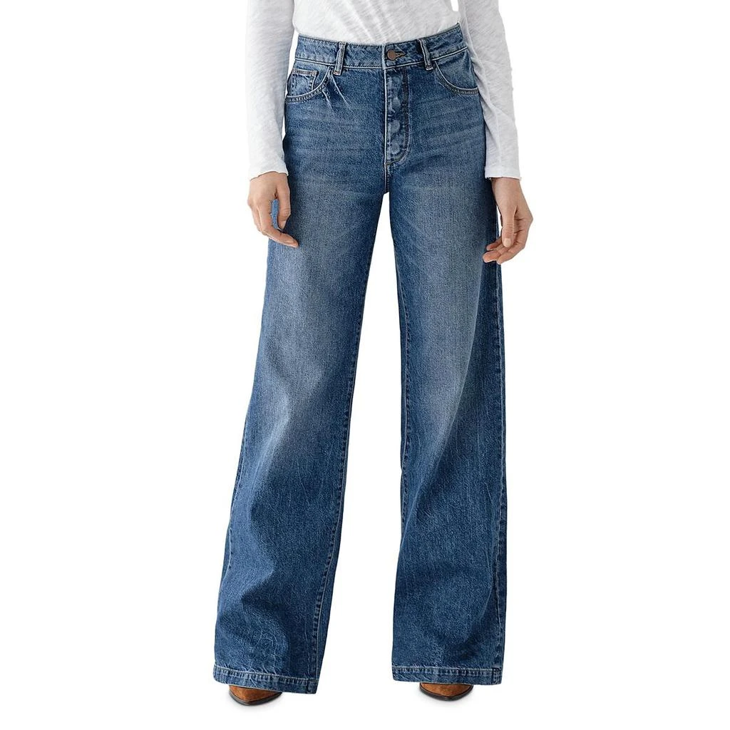 商品DL1961|DL1961 Womens Hepburn High Rise Button Fly Wide Leg Jeans,价格¥442,第1张图片