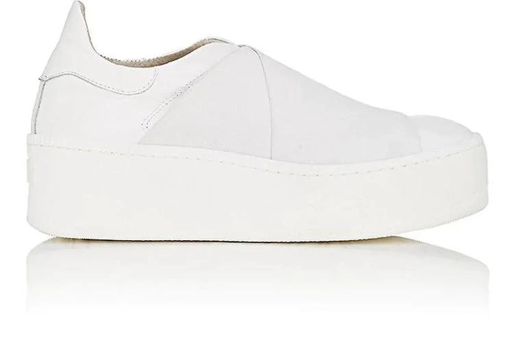 商品Barneys New York|Women's Leather Platform Slip-On Sneakers,价格¥670,第1张图片