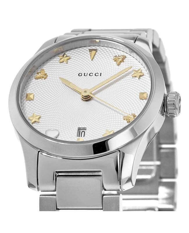 商品Gucci|Gucci G-Timeless Silver Dial 27mm Steel Women's Watch YA126572A,价格¥7247,第2张图片详细描述