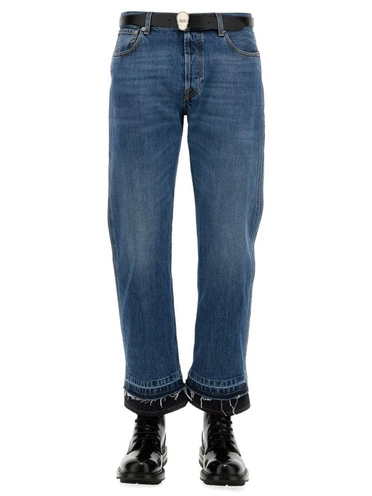 商品Alexander McQueen|Alexander Mcqueen Mens Blue Other Materials Jeans,价格¥6283,第1张图片