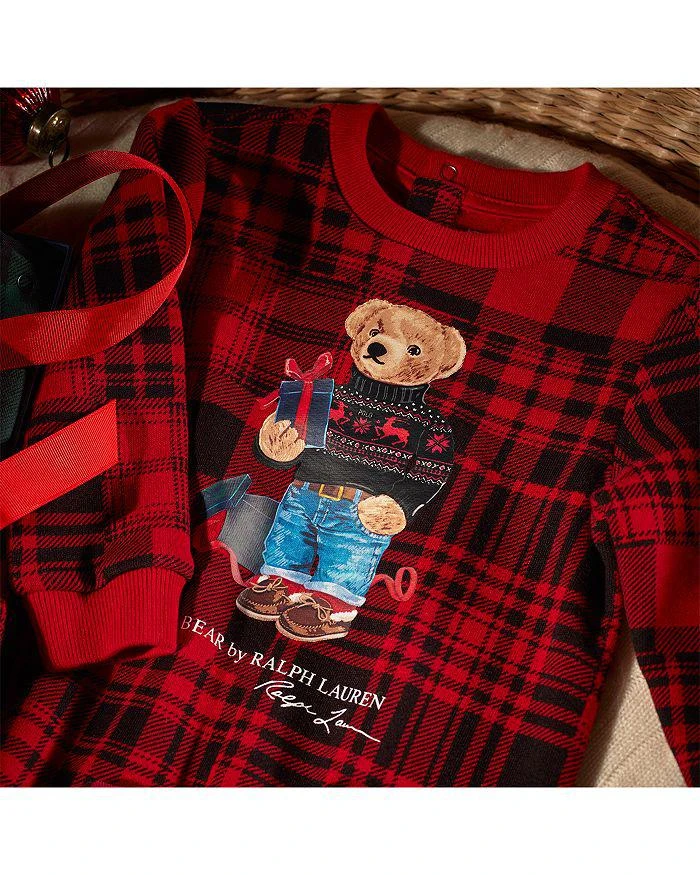 商品Ralph Lauren|Boys' Polo Bear Plaid Fleece Coverall - Baby,价格¥209,第5张图片详细描述