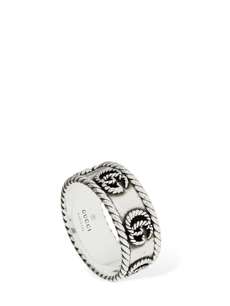 商品Gucci|9mm Gg Braided Marmont Thick Ring,价格¥2551,第3张图片详细描述