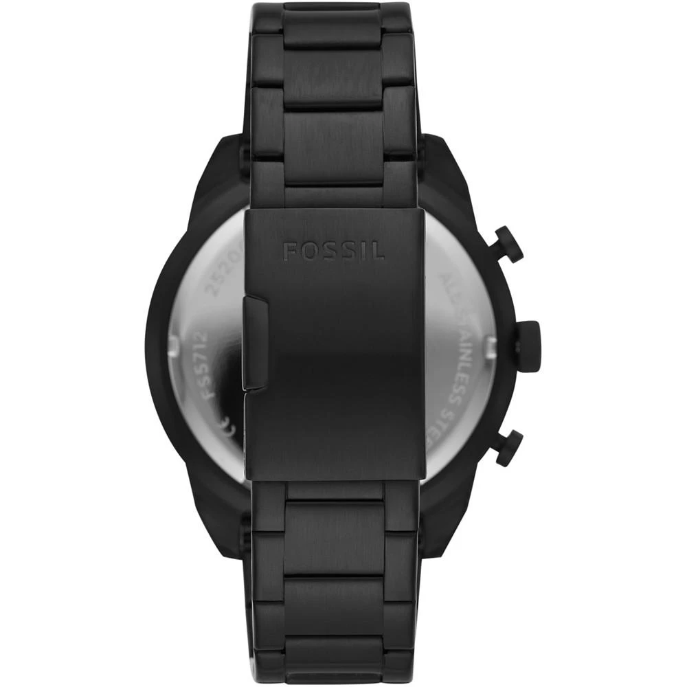 商品Fossil|Men's Chronograph Bronson Black Stainless Steel Bracelet Watch 50mm,价格¥1112,第3张图片详细描述