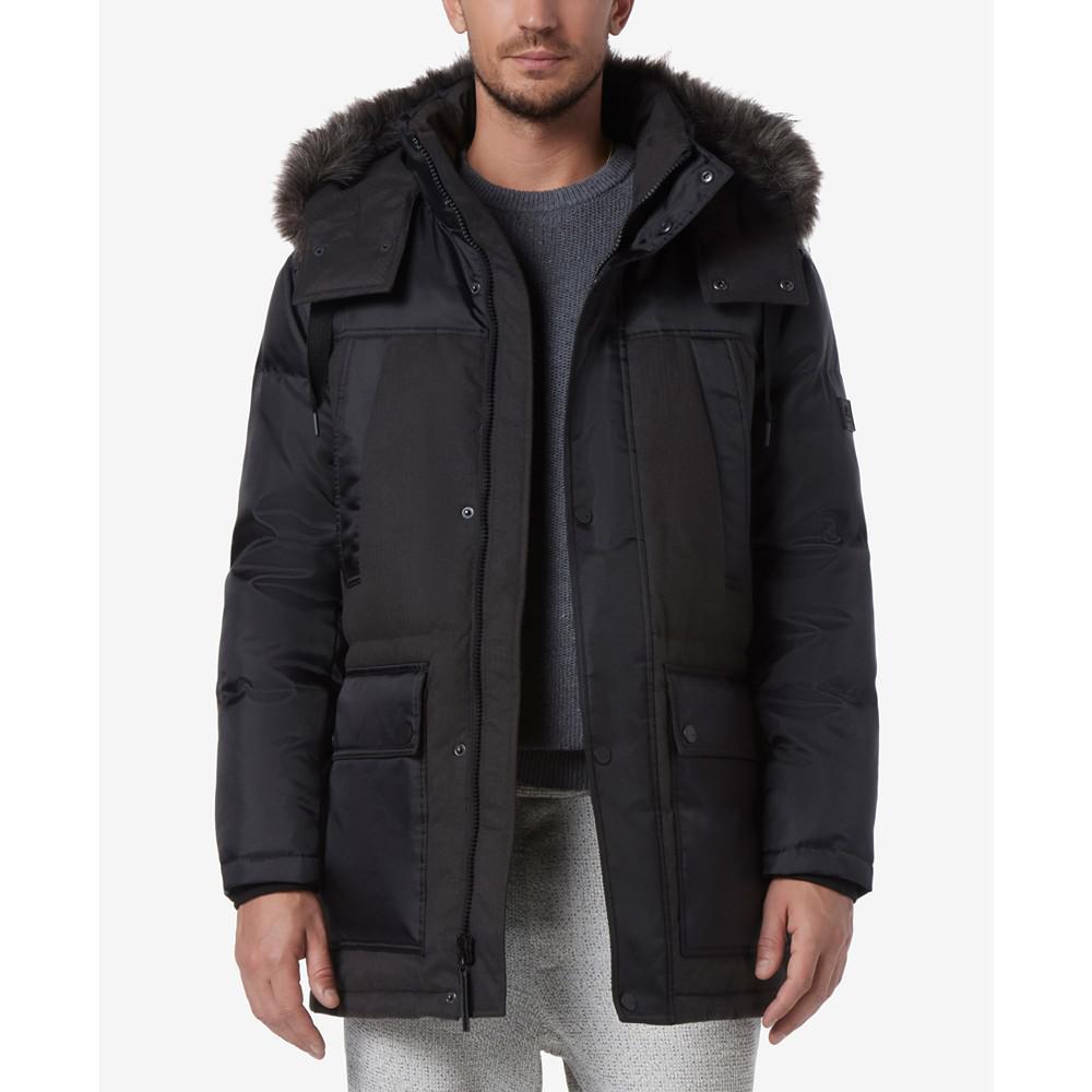 商品Marc New York by Andrew Marc|Men's Tripp Oxford Poly & Faux Wool Combo Down Parka,价格¥1147,第1张图片