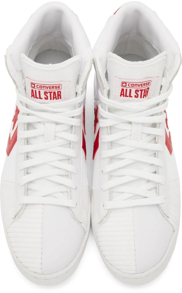 商品Converse|White & Red Pro Leather Parquet Court Sneakers,价格¥399,第5张图片详细描述