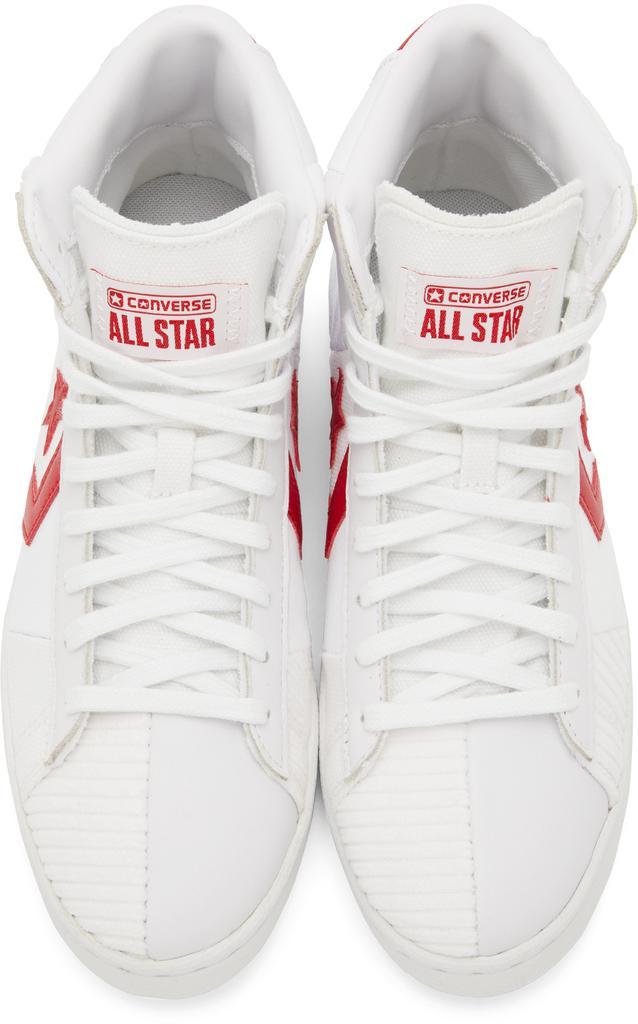 商品Converse|White & Red Pro Leather Parquet Court Sneakers,价格¥754,第7张图片详细描述