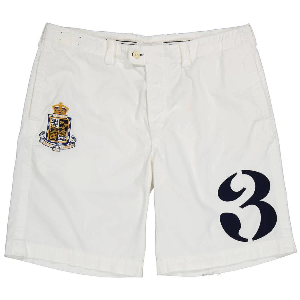 商品Ralph Lauren|Men's White Crest Print Shorts,价格¥555,第1张图片