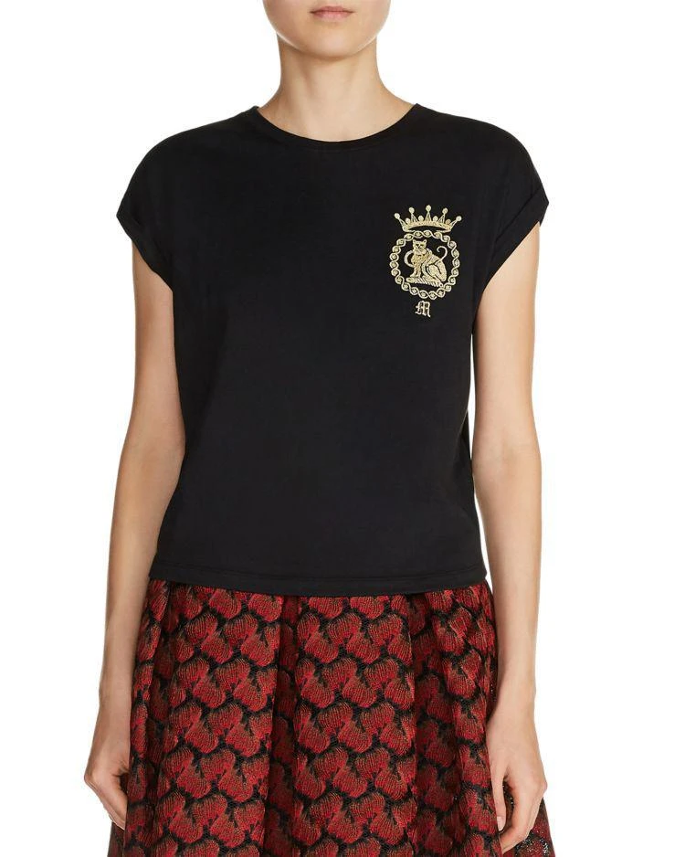 商品Maje|Torino Metallic Embroidered Tee,价格¥389,第1张图片