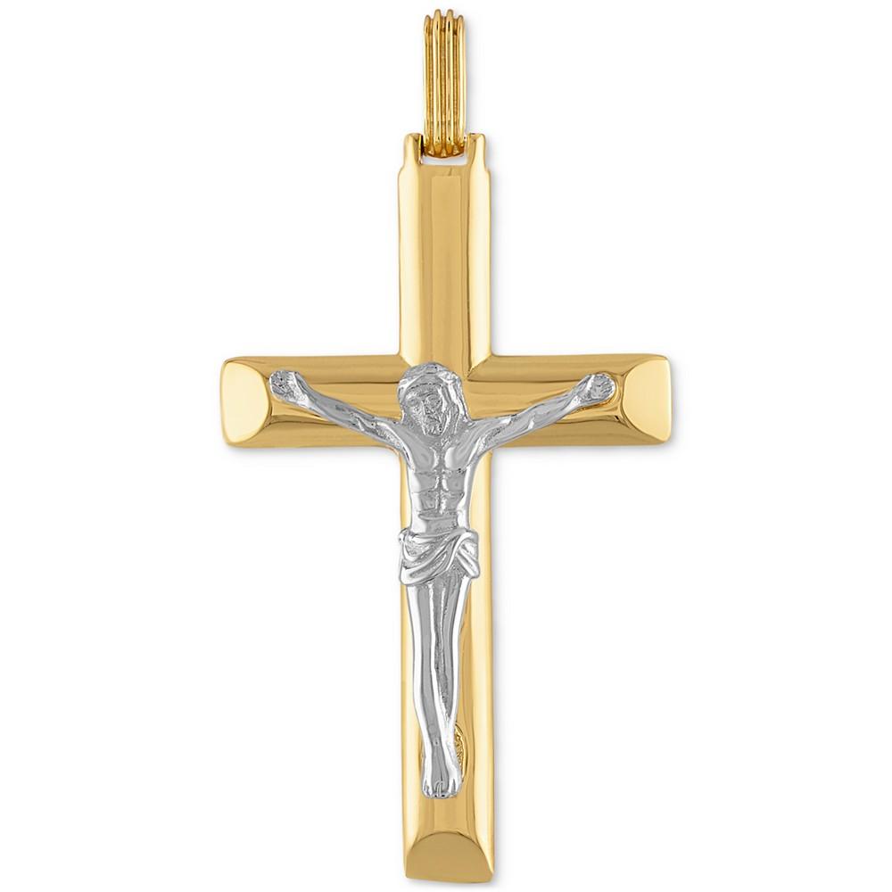 Two-Tone Crucifix Pendant in Sterling Silver & 14k Gold-Plate, Created for Macy's商品第1张图片规格展示