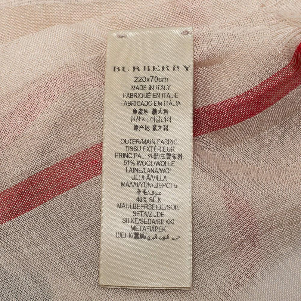 Burberry Light Beige Giant Check Wool & Silk Scarf  商品