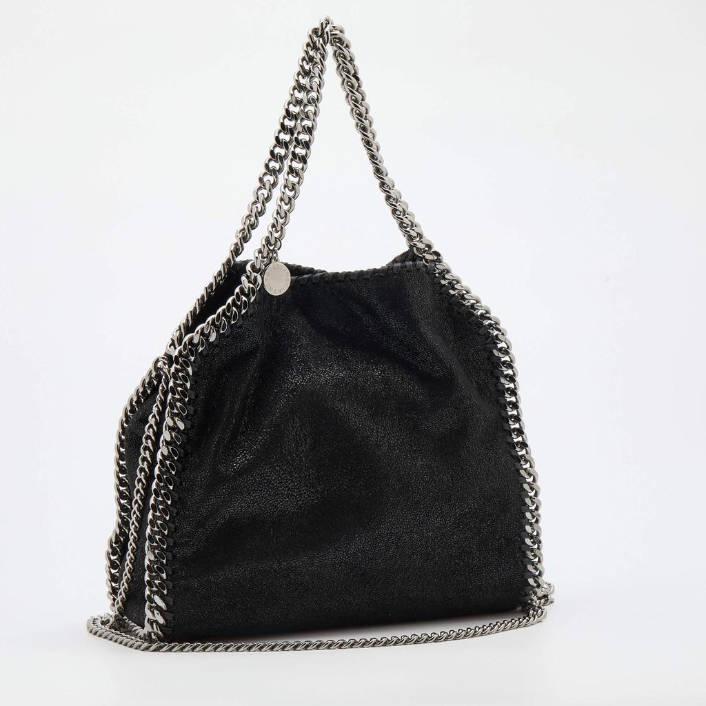 Stella McCartney Black Faux Leather Mini Falabella Tote商品第3张图片规格展示