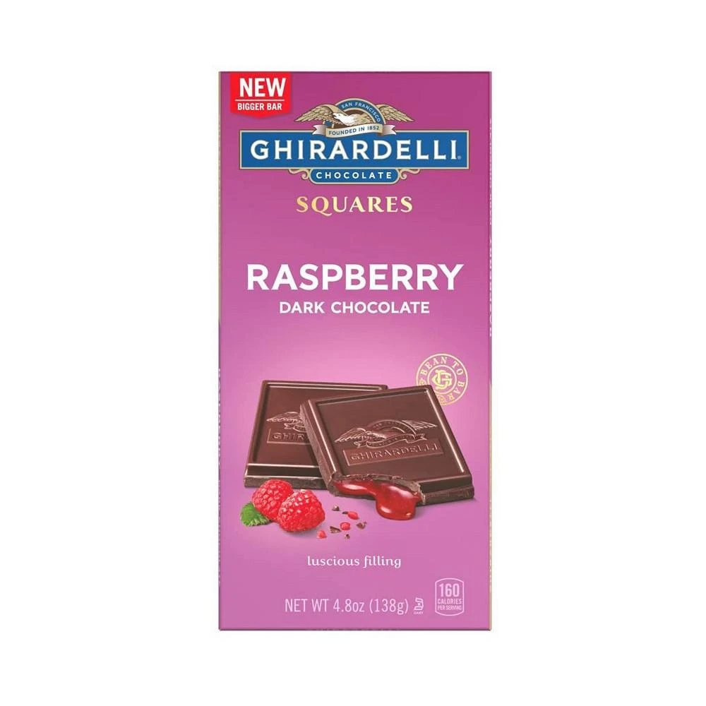 商品Ghirardelli Nature's|GHIRARDELLI Raspberry Dark Chocolate Squares Bar, 4.8 Oz Bar,价格¥503,第1张图片