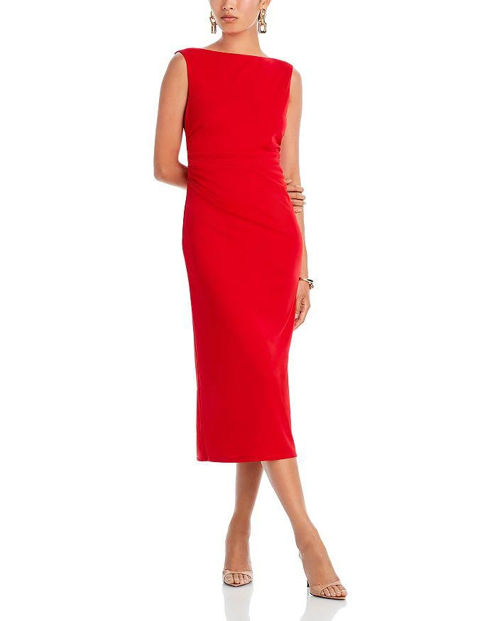 商品Wayf|Mollie Ruched Midi Dress,价格¥585,第1张图片