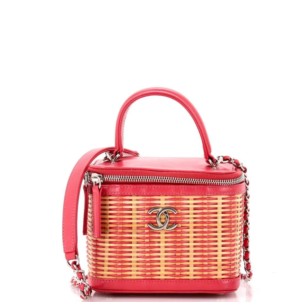 商品[二手商品] Chanel|Take Away Vanity Case Rattan and Calfskin Small,价格¥27192,第1张图片