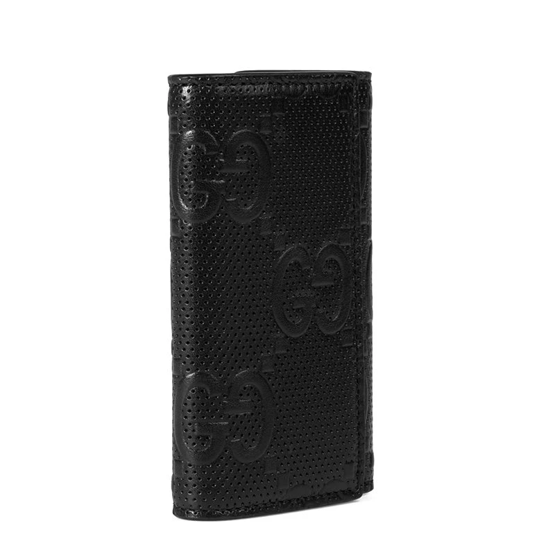 商品Gucci|【预售3-7天】GUCCI/古驰 2021秋冬 男士黑色GG印花压纹皮革钥匙包6255651W3AN1000,价格¥2843,第5张图片详细描述