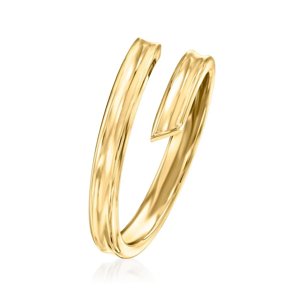 商品Ross-Simons|Ross-Simons Italian 14kt Yellow Gold Grooved Bypass Ring,价格¥1640,第3张图片详细描述