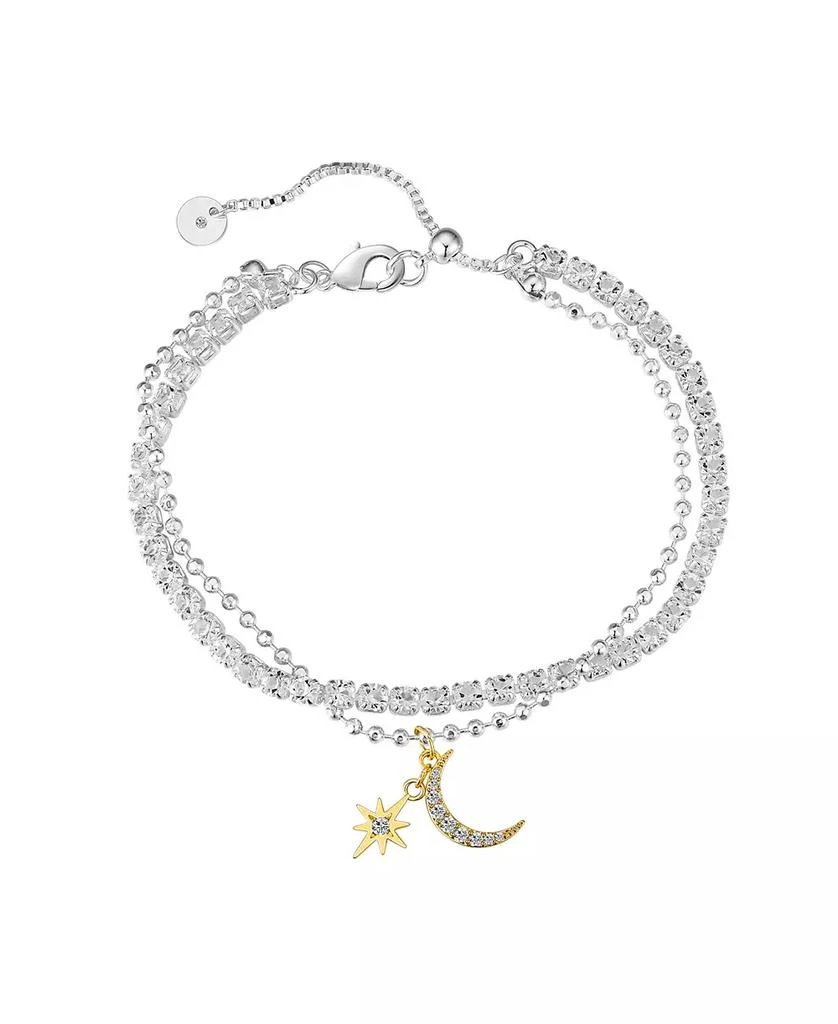 商品Unwritten|Cubic Zirconia Star Moon Tennis and Ball Bracelet,价格¥299,第1张图片