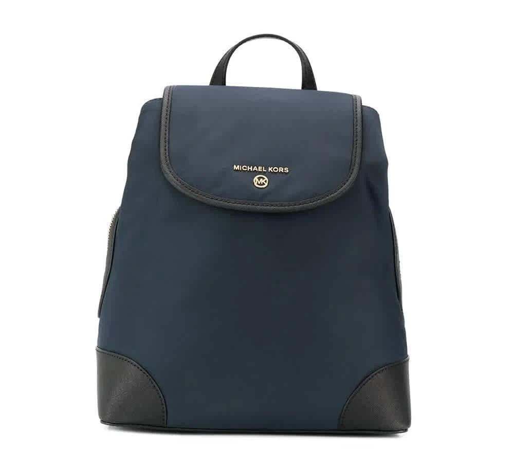 商品Michael Kors|Michael Kors Ladies Logo Plaque Nylon Raven Backpack,价格¥966,第1张图片