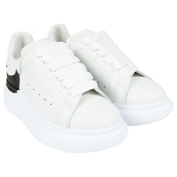 商品Alexander McQueen|Oversized Drop Logo Trainers White & Black,价格¥1199,第4张图片详细描述