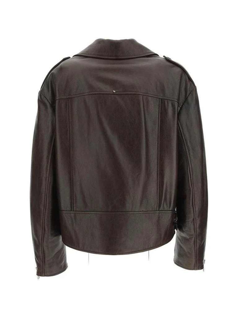 商品Max Mara|SportMax Zip-up Leather Biker Jacket,价格¥5331,第2张图片详细描述