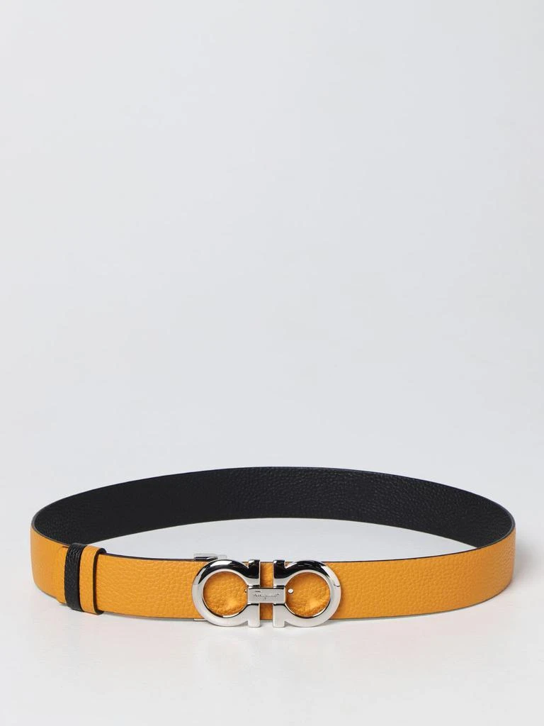 商品Salvatore Ferragamo|Salvatore Ferragamo Gancini hammered leather belt,价格¥3038,第1张图片