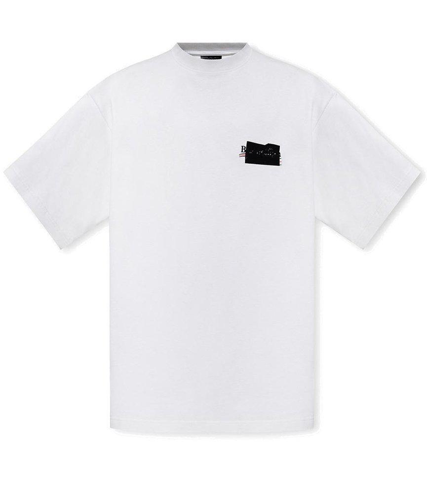 商品Balenciaga|Balenciaga Logo Printed Oversized-Fit T-Shirt,价格¥3611-¥3758,第1张图片