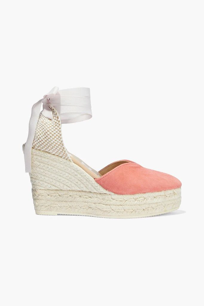 商品MANEBÍ|Hamptons lace-up suede wedge espadrilles,价格¥939,第1张图片