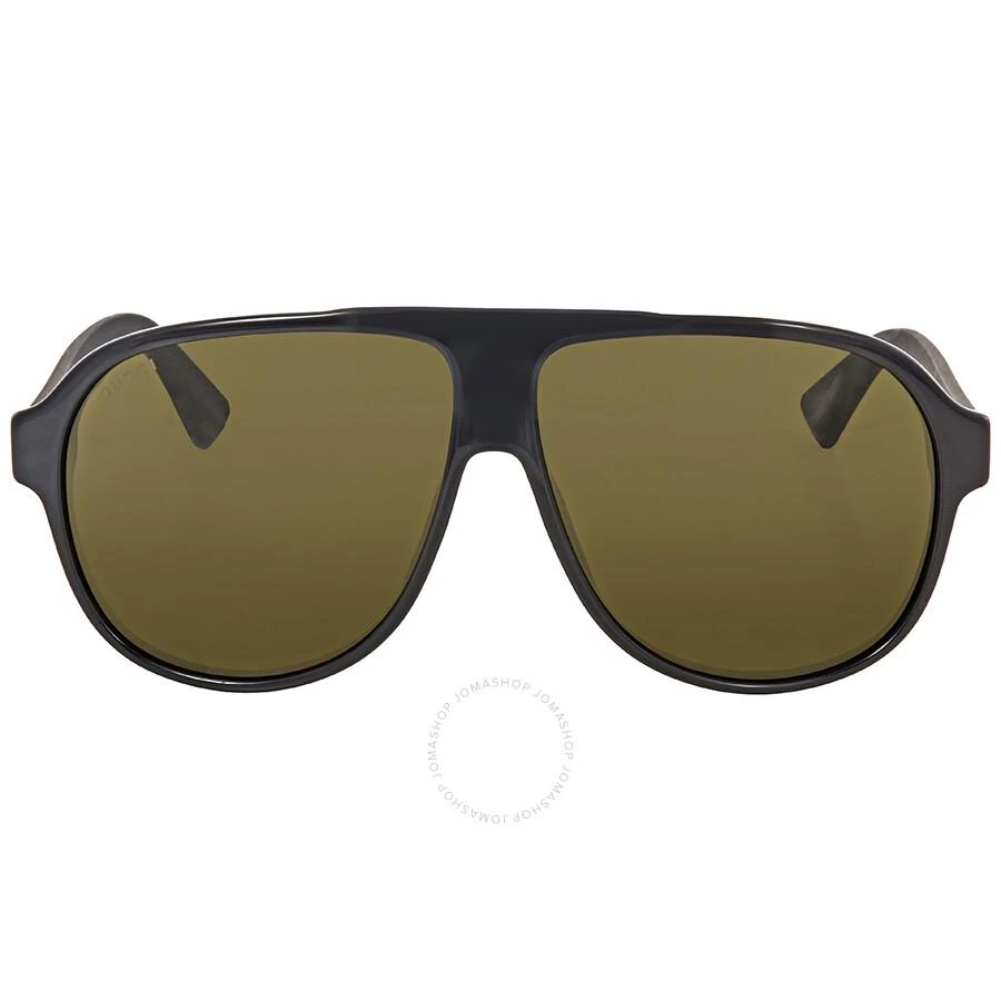 商品Gucci|Green Pilot Men's Sunglasses GG0009S 001 59,价格¥1156,第1张图片