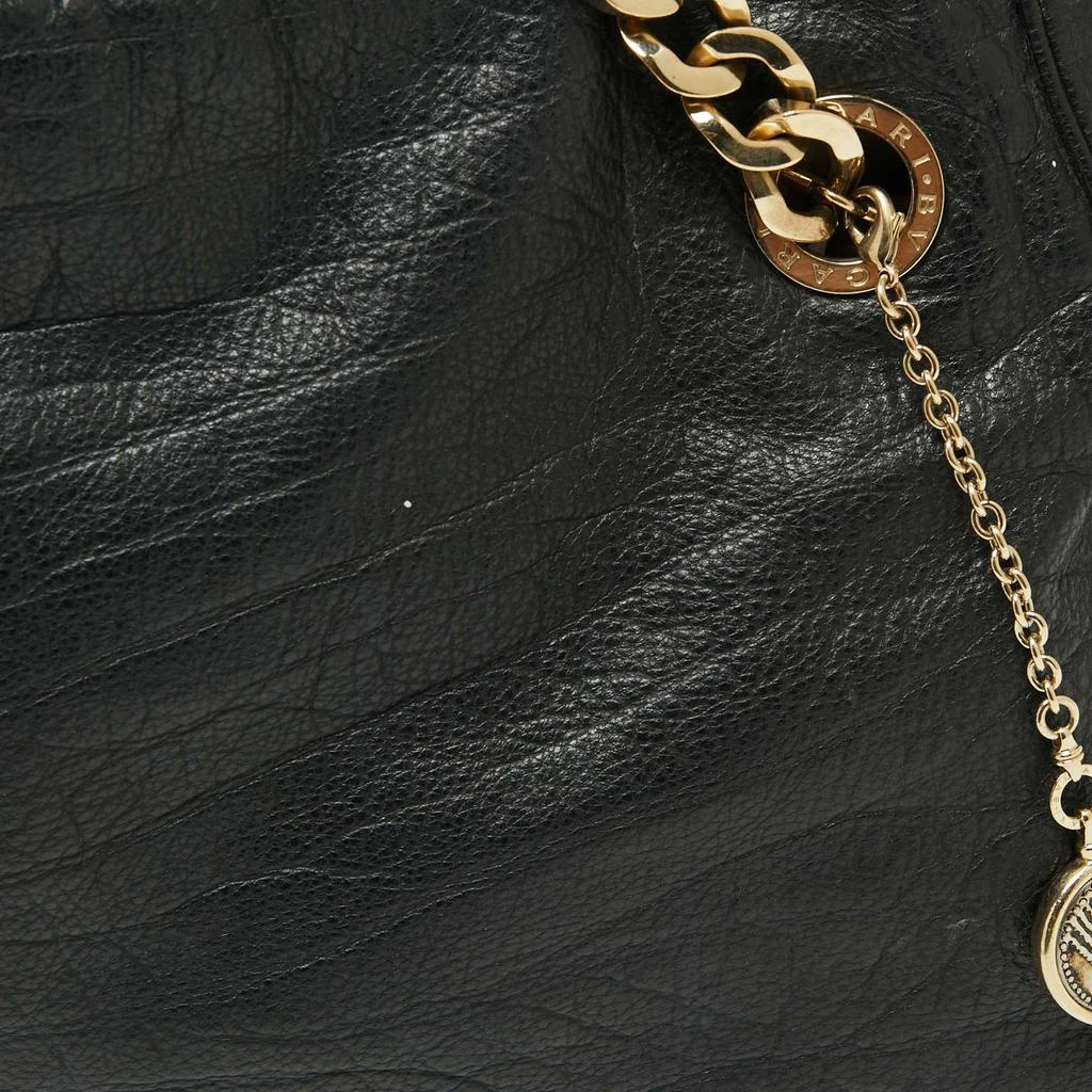 商品[二手商品] BVLGARI|Bvlgari Black Leather Bon Ton Tote,价格¥5967,第5张图片详细描述