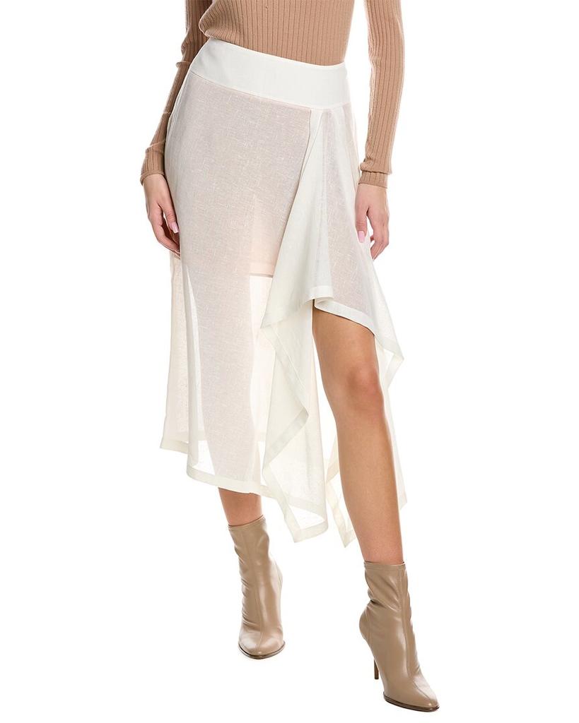 Michael Kors Linen Crepe Gauze Skirt商品第1张图片规格展示