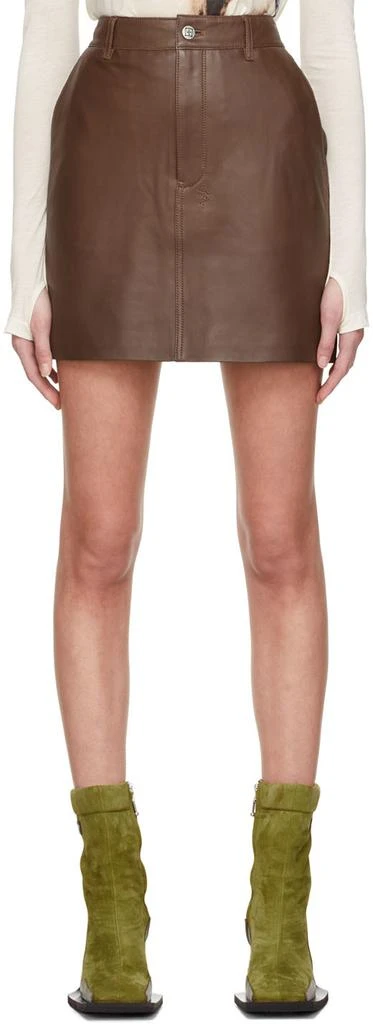 商品Ksubi|Brown Crossin Mini Skirt,价格¥1422,第1张图片