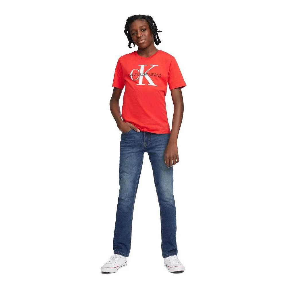 商品Calvin Klein|Big Boys Bold signature Logo Graphic T-Shirt,价格¥101,第3张图片详细描述