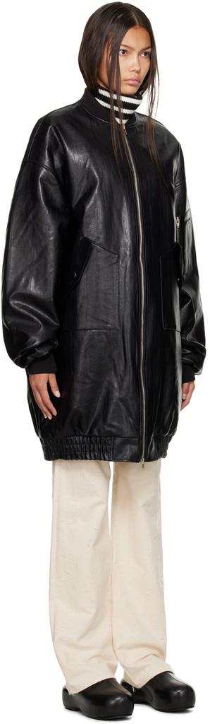 Black Jesse Faux-Leather Jacket商品第2张图片规格展示
