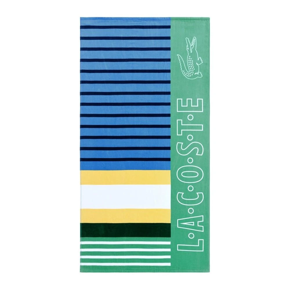 商品Lacoste|Sporty Stripe Cotton Beach Towel,价格¥264,第1张图片详细描述