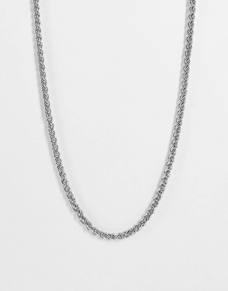 商品Reclaimed Vintage|Reclaimed Vintage unisex chain necklace in silver,价格¥96,第1张图片