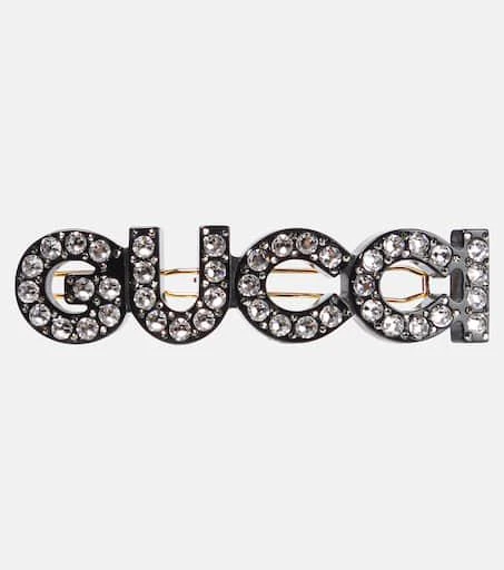 商品Gucci|Logo crystal-embellished hair clip,价格¥4623,第1张图片