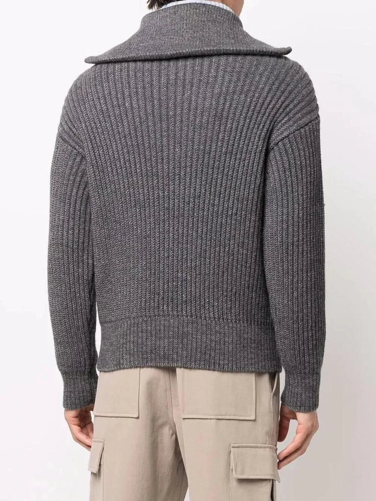 商品AMI|Zipped collar ribbed jumper,价格¥2262,第4张图片详细描述