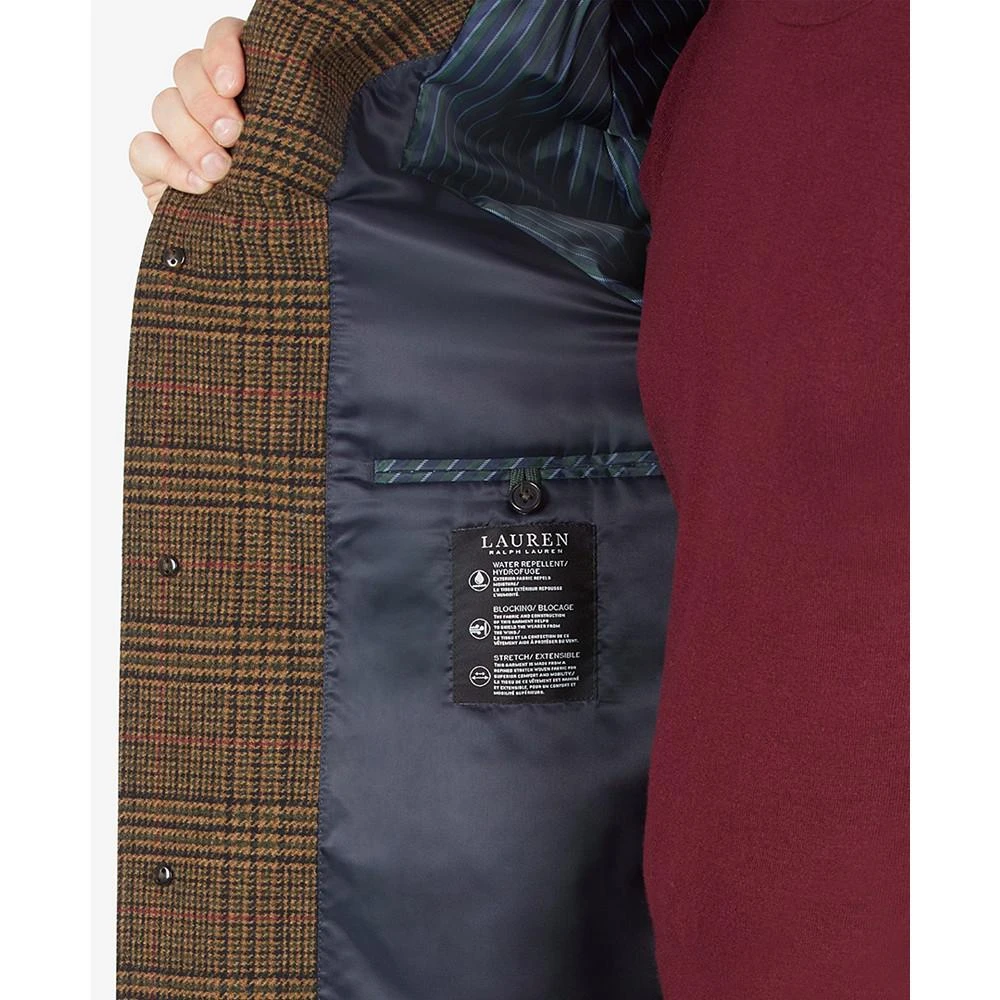 商品Ralph Lauren|男士 Luciano 经典版型棕色和黑色格纹大衣,价格¥3714,第3张图片详细描述