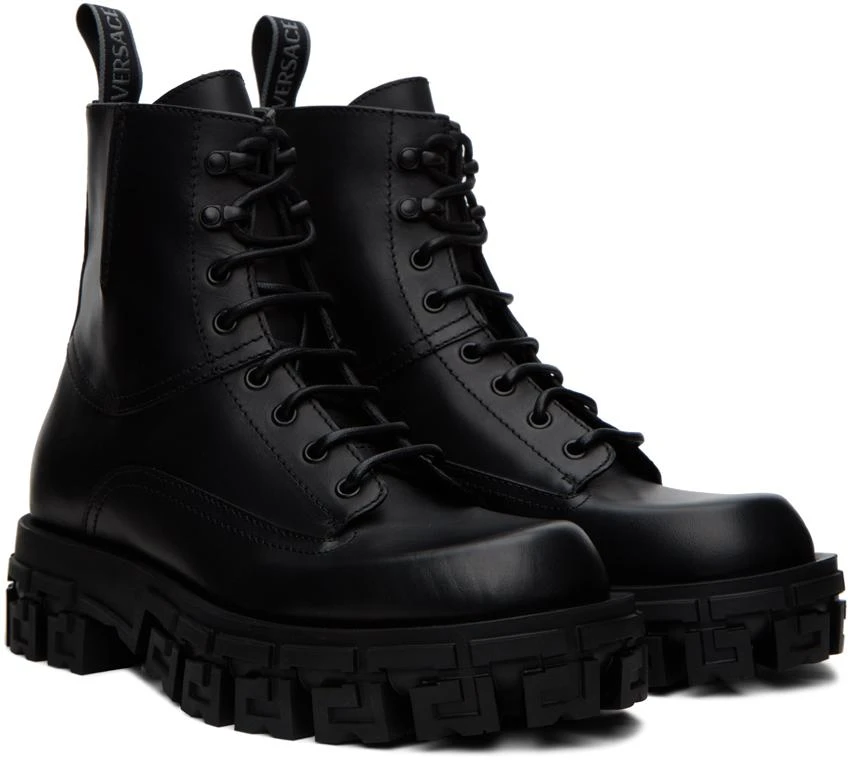 商品Versace|Black Greca Portico Boots,价格¥8254,第4张图片详细描述