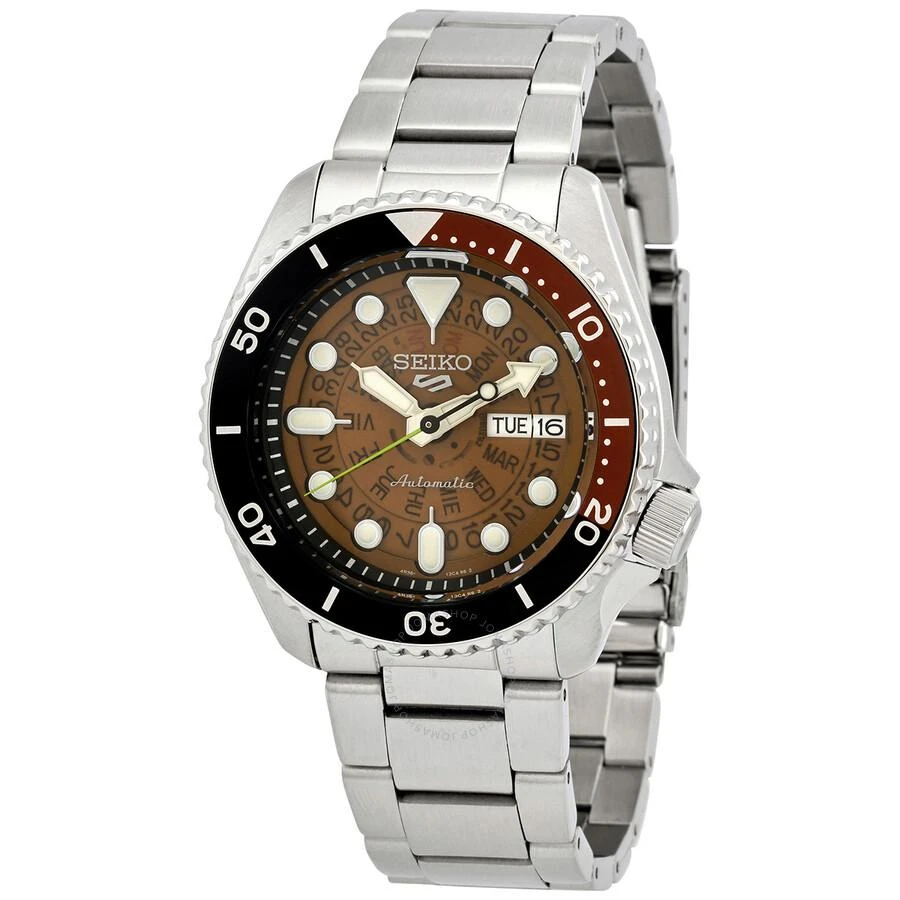 商品Seiko|5 Sports Automatic Brown Dial Men's Watch SRPJ47,价格¥1518,第1张图片