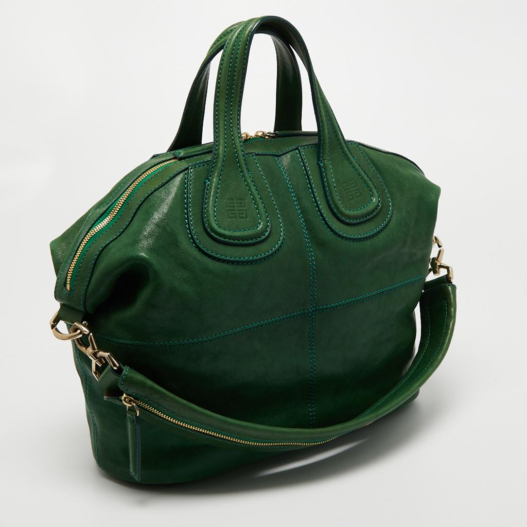 Givenchy Green Leather Nightingale Satchel商品第3张图片规格展示