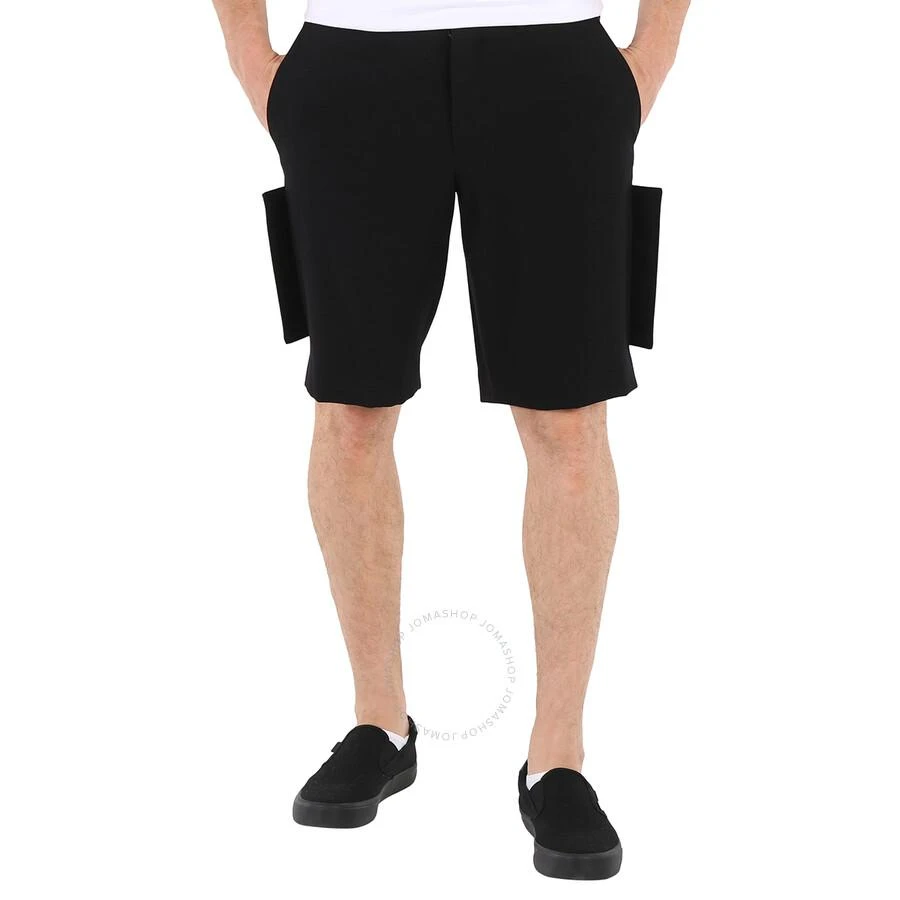 商品Burberry|Men's Black Panel-Detail Tailored Shorts,价格¥522,第1张图片