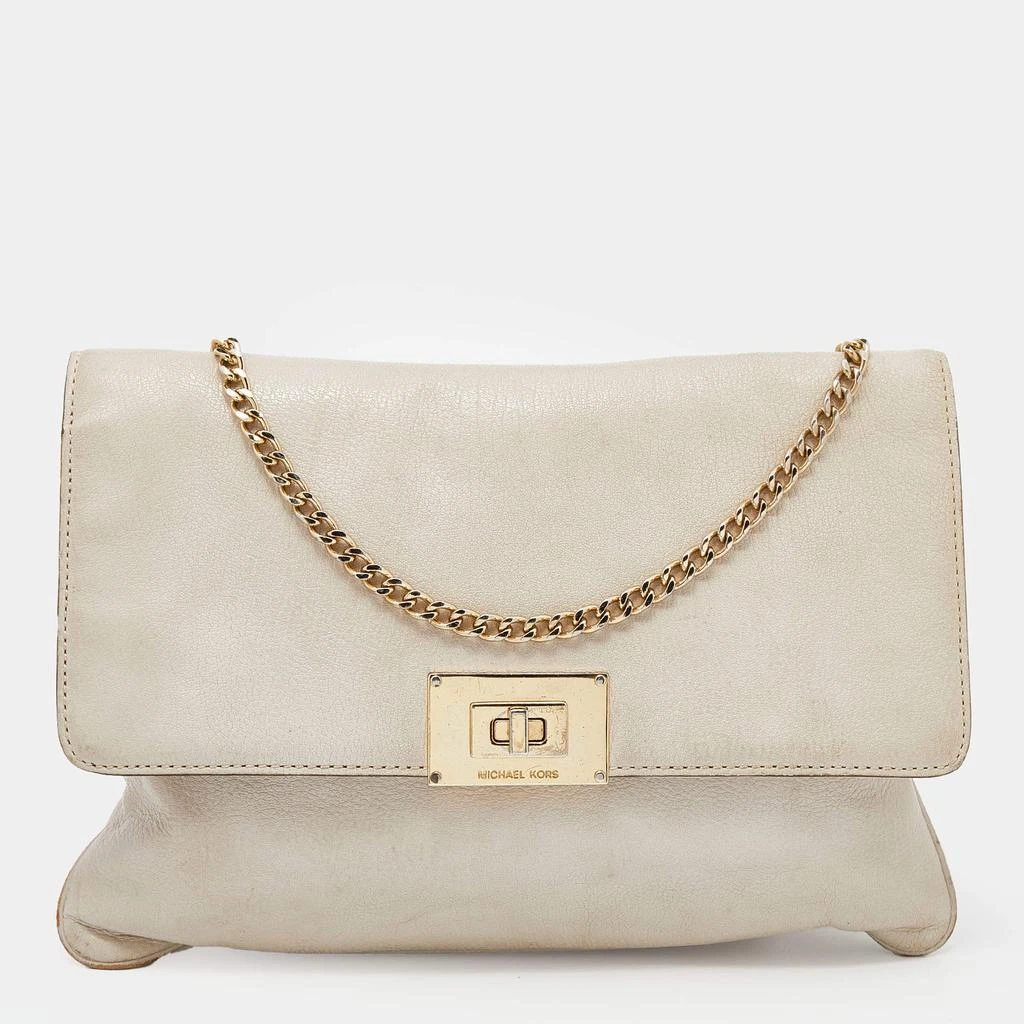 商品[二手商品] Michael Kors|MICHAEL Michael Kors White Leather Sloan Chain Flap Shoulder Bag,价格¥1039,第1张图片