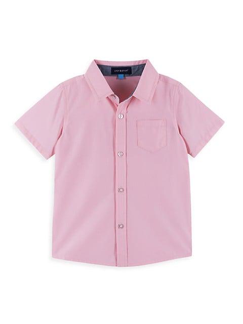 Little Boy's 2-Piece Button-Up Shirt & Seersucker Shorts Set商品第3张图片规格展示