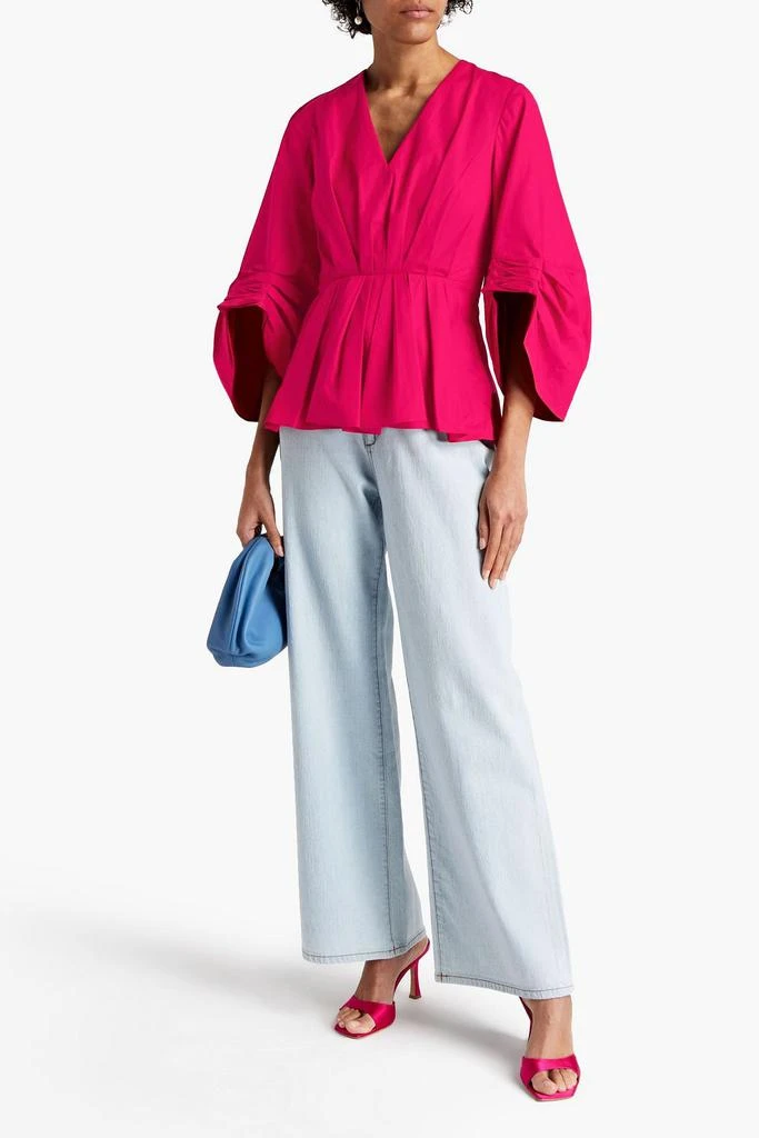 商品ROKSANDA|Pleated cotton-poplin peplum top,价格¥1153,第2张图片详细描述
