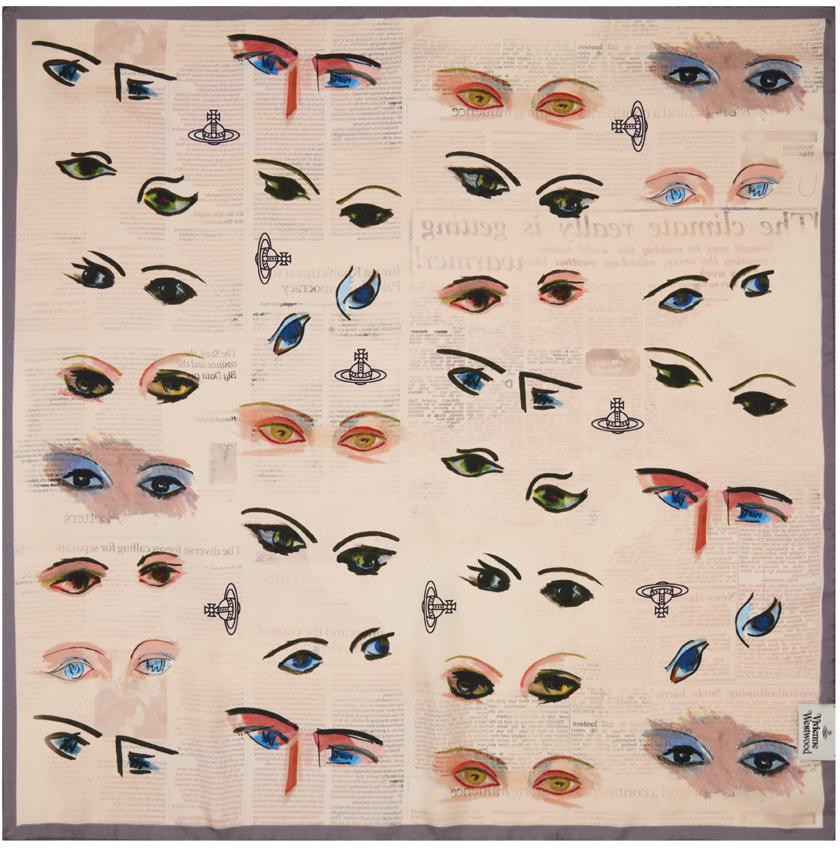 商品Vivienne Westwood|Beige 'Eyes' Scarf,价格¥927,第4张图片详细描述
