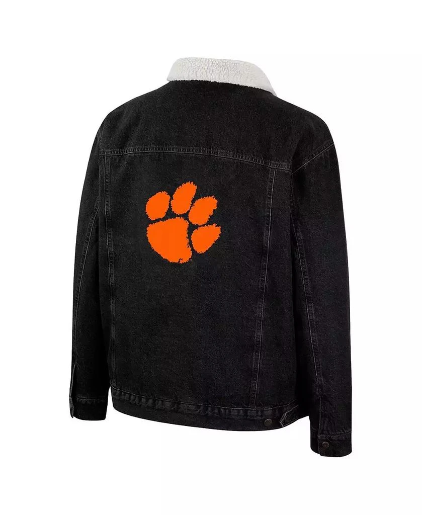 商品Colosseum|Men's x Wrangler Charcoal Clemson Tigers Western Button-Up Denim Jacket,价格¥737,第3张图片详细描述