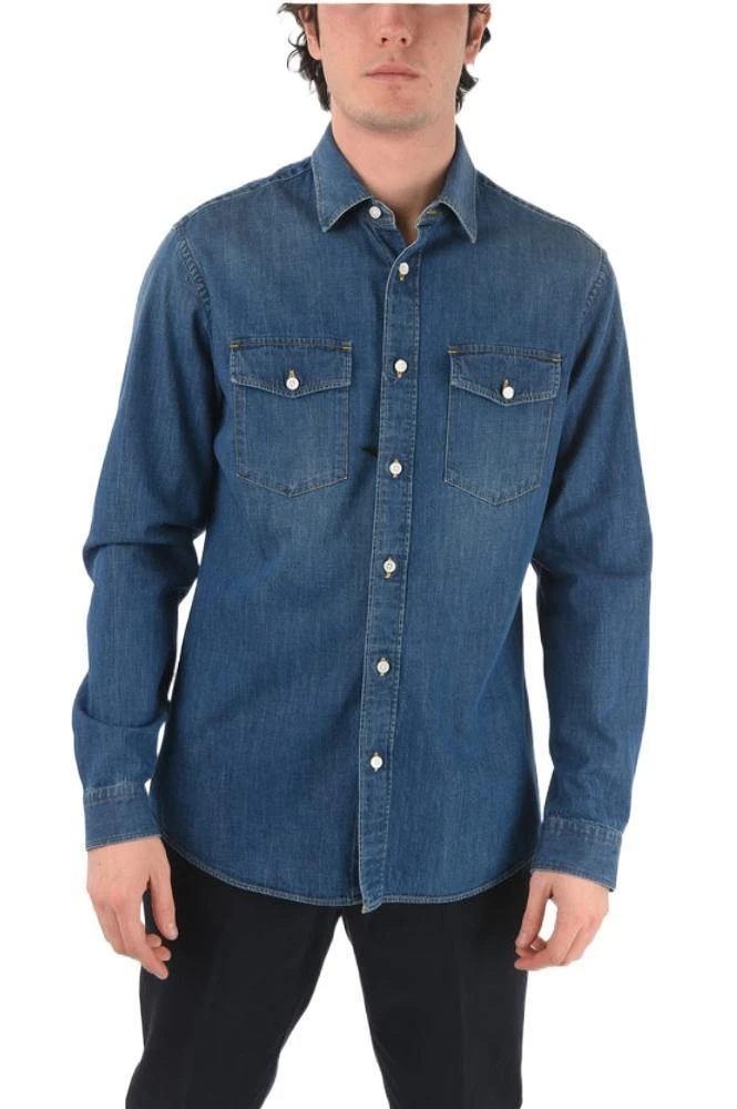 商品Zegna|Ermenegildo Zegna Men's Blue Other Materials Shirt,价格¥2342,第1张图片